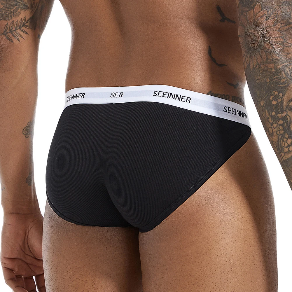 1pc Men's Comfortable Cotton Briefs Shorts Underwear Sexy Low Waist Panties Man Bulge Pouch Underpants Lingerie - Image 2