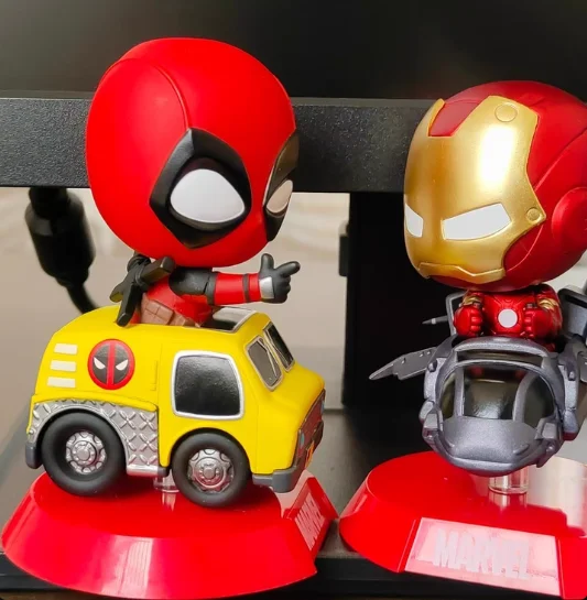 

Genuine Marvel Deadpool Iron Man Series Blind Box Figurine Model Ornaments Trendy Toys Mystery Box Gif