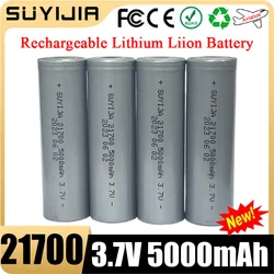 New 5000mAh 21700 Battery 3.7V Rechargeable Lithium Liion Batteries for Camera Flashlight Microphone Shaver Toys Power Batteria