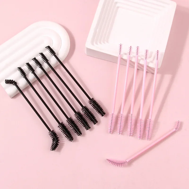 Karsyngirl 20/40/80Pcs Double Headed Disposable Eyelash Brush Eyelashes Extension Eyebrow Brush Mascara Wands Applicator Makeup