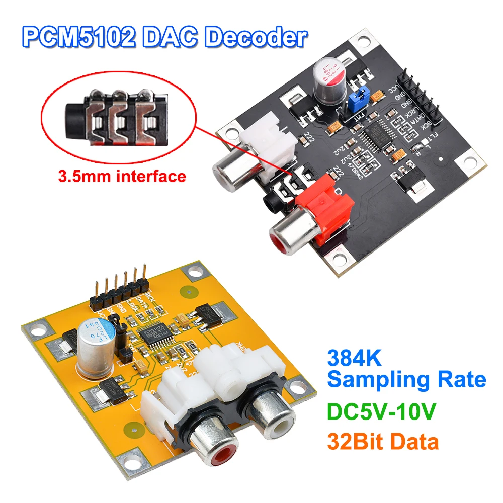 PCM5102 DAC Decoder I2S Player Assembled Board 32Bit 384K Beyond ES9023 PCM1794 Decoder Board Module For Raspberry Pi