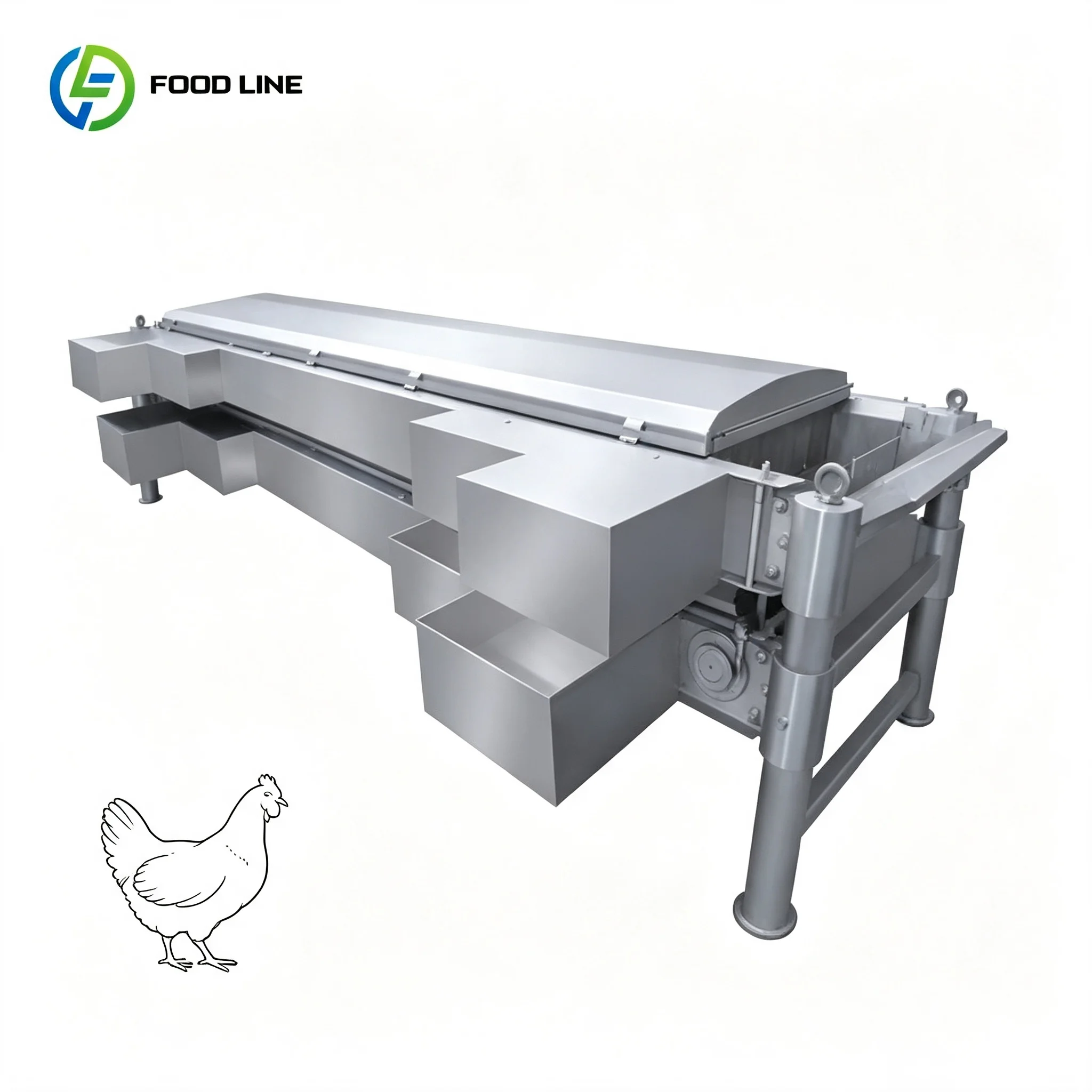 FL Poultry Slaughter Line Automatic Chicken Unloading Processing Line for Automated Chicken Abattoir Production Flow
