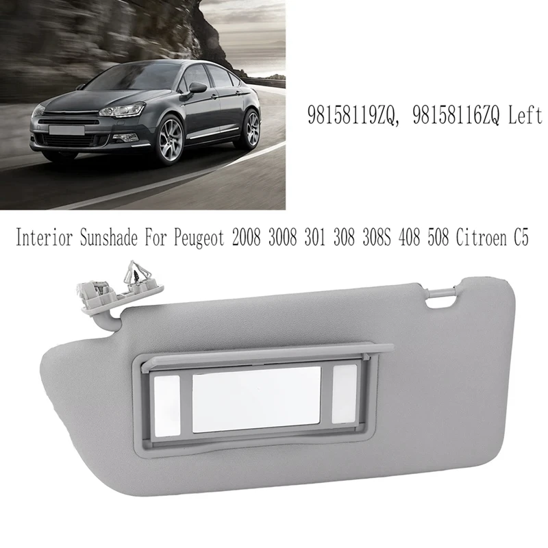 

Car Sun Visor Interior Sunshade for Peugeot 2008 3008 301 308 Left HOT SALE