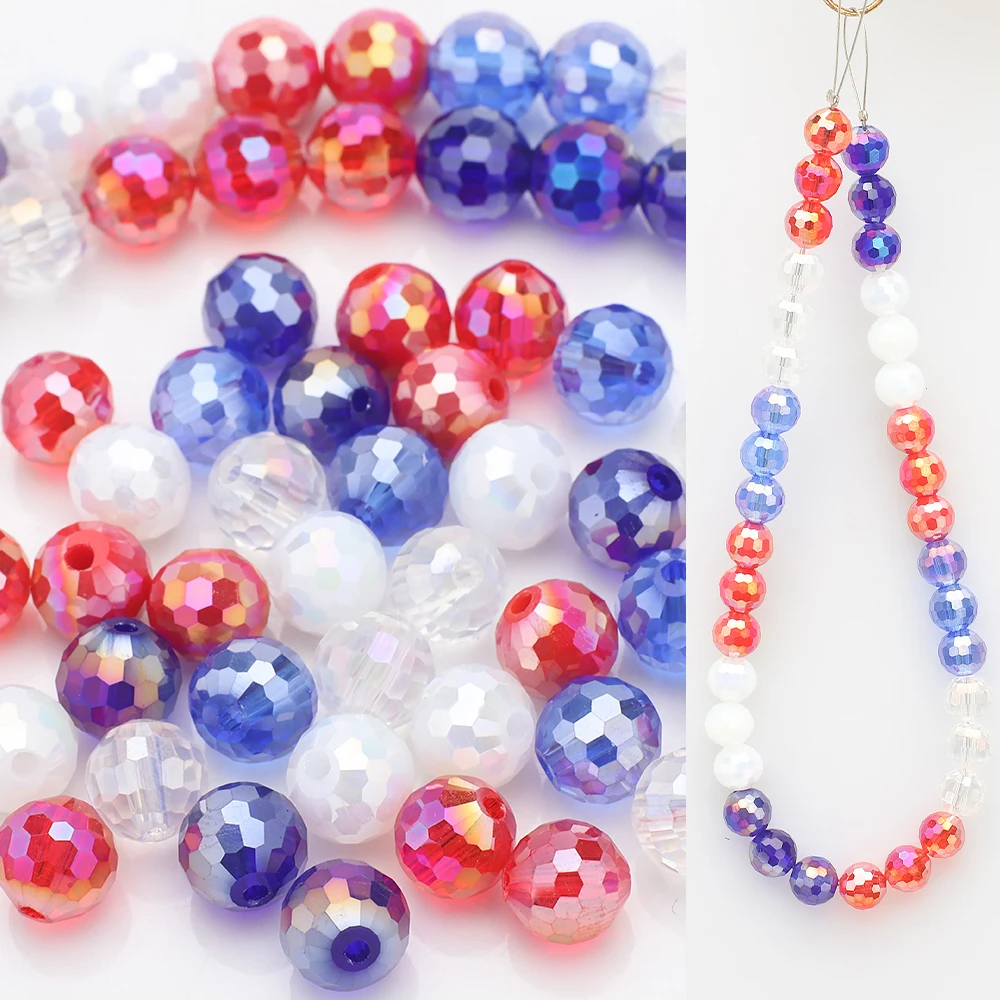 36 Pcs 8mm round Beads 96-Facets Ball Austria Crystal Glass for DIY Jewelry Making - Bracelets Earrings Necklaces Accessories