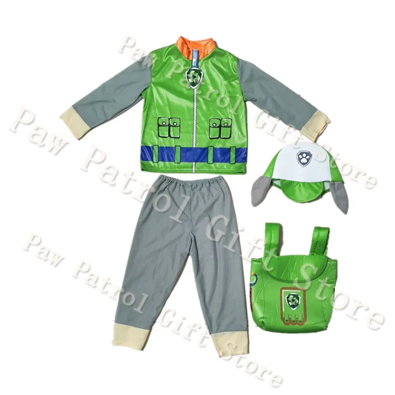 Anime Paw Patrol Kids Costume Chase Marshall Rocky Zuma Skye Rubble Halloween Cosplay Clothing Children\'s Day Performance Outfit