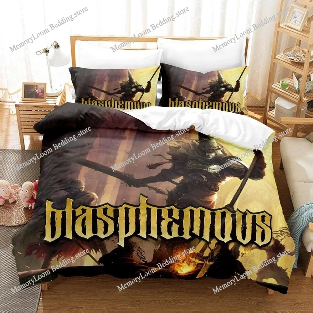 

3d Print Game Blasphemous Bedding Set Duvet Cover Comforter Bed Set Quilt Cover Pillowcase King Queen Twin Size Boys Girls Adult