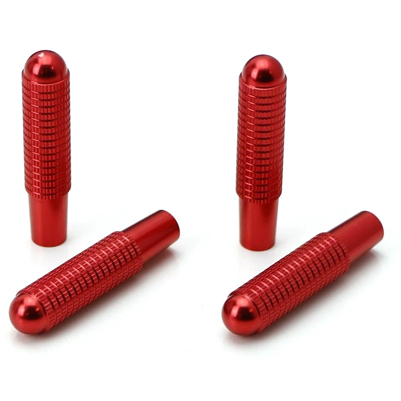 4Pcs Red Aluminum Bolt-On Replace Door Lock Knobs for Mercedes CLA GLA Class (W117 C117