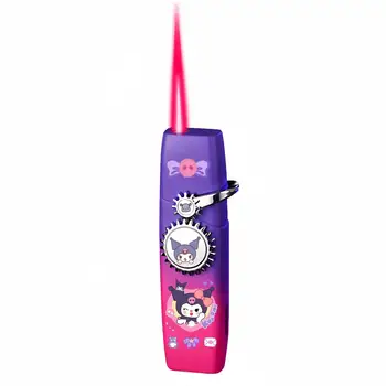 Větruodolný turbo zapalovač Hello Kitty, kreativní kovový kawaii melodie kuromi cinnamo sanrioed červený plamen zapalovače rychlé dodání dárek 6 nejlepší prodej zapalovač Hello Kitty - №4