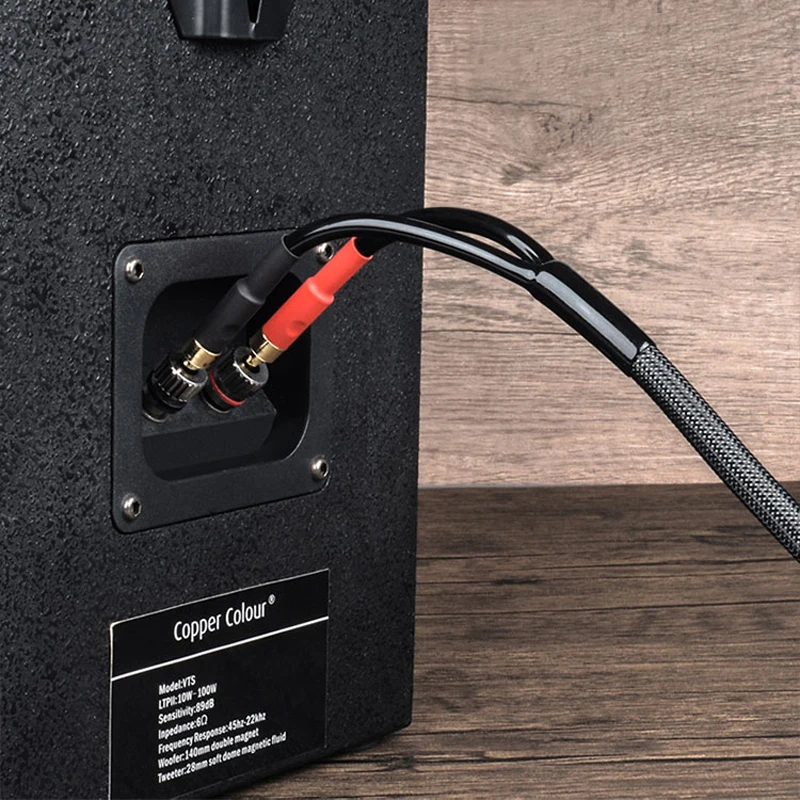 5N High-Purity Copper Audiophic-Grade HIFI Speaker Cable for Main & Secondary Speakers Surround Power Amplifier Audio Connection