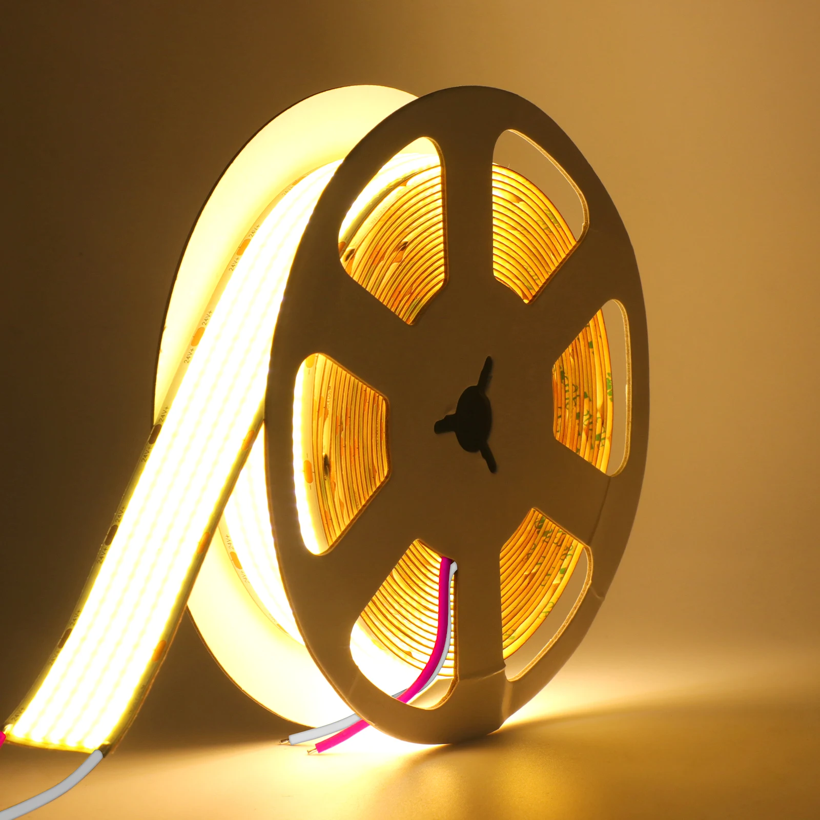 Imagem -06 - Quente Natural Branco Cob Led Strip Light Alta Densidade Fita Flexível para Quarto Iluminação Linear Alta Densidade 24v 1600leds por m 6000k