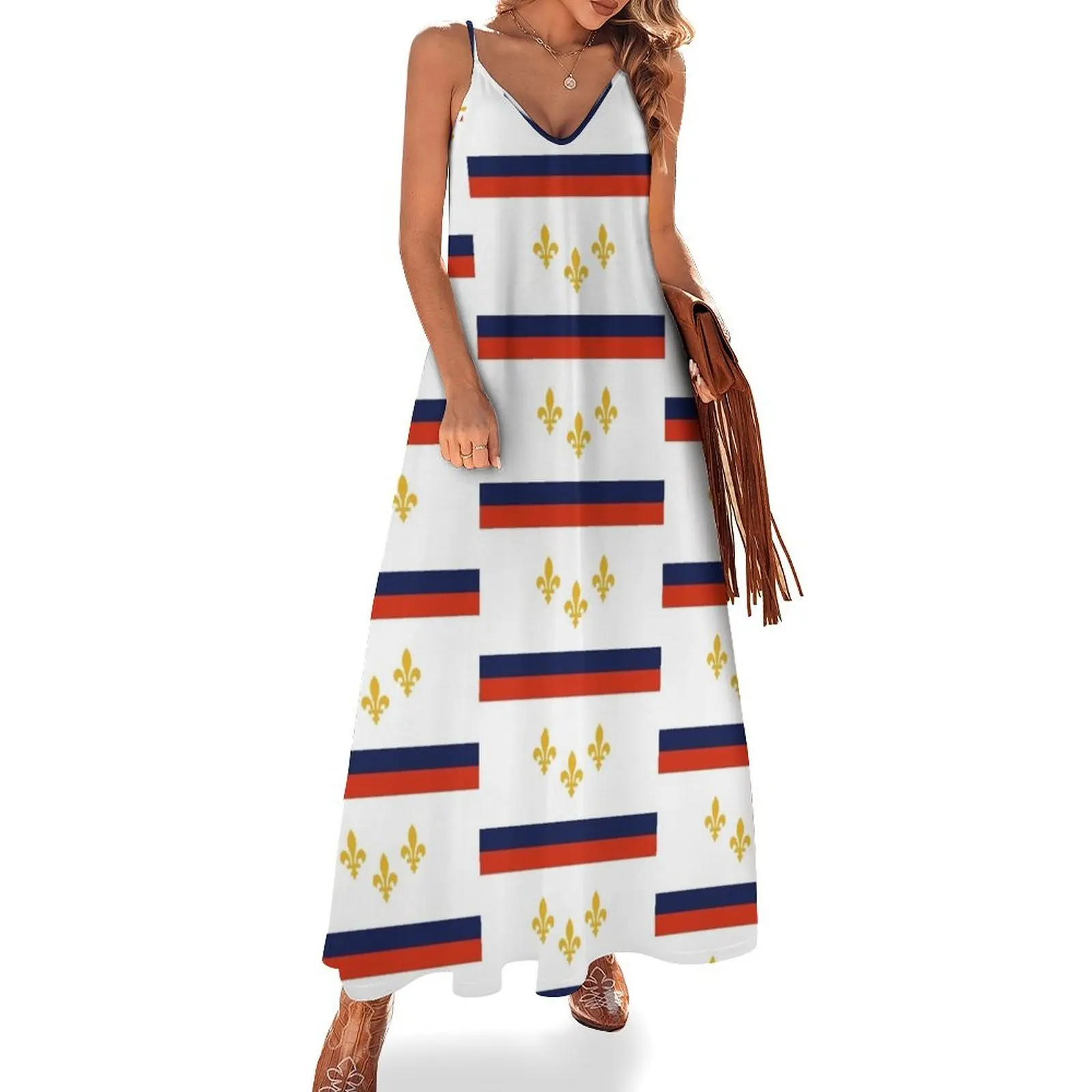 Orleans Flag Sleeveless Dress summer dresses womens 2025 Clothing female