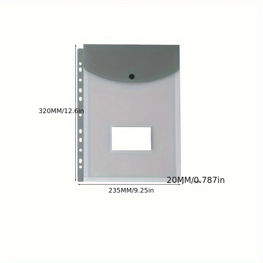 6pack A4 vertical Morandi color document bag, plastic envelope contract bag, document loose-leaf storage bag