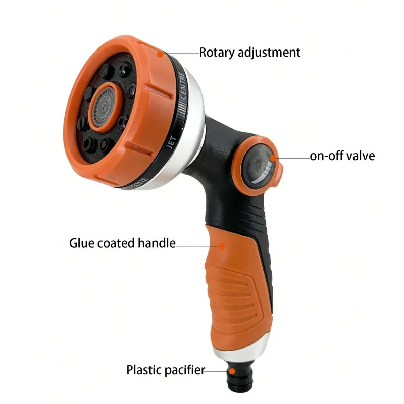 New Adjustable Multiple Mode Water Gun, Garden Plants, Flowers, Lawn Vegetables Watering, Gardening Irrigation Supplies