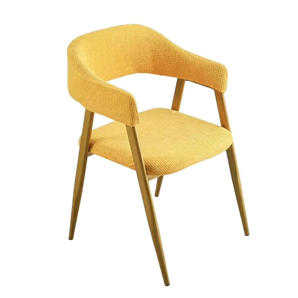 Stretch Fabric Split Chair Cover Thickened Texture Open Back Style Armchair Slipcover Dustproof Thick Dining Chair Cover