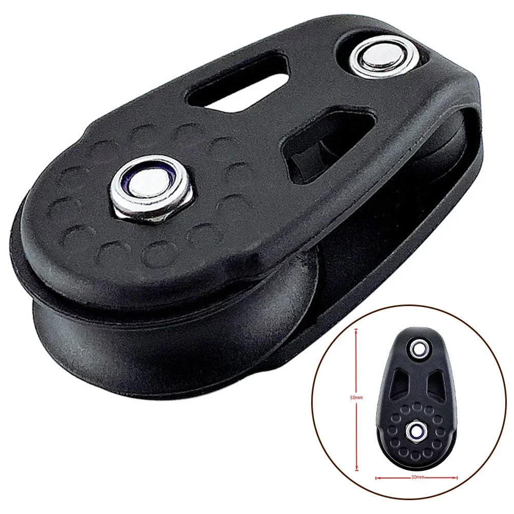 Heavy Duty Nylon Pulley Block for Kayak and Boat Ropes Marine Sheave Lifting Anchor Accessory with High Strength