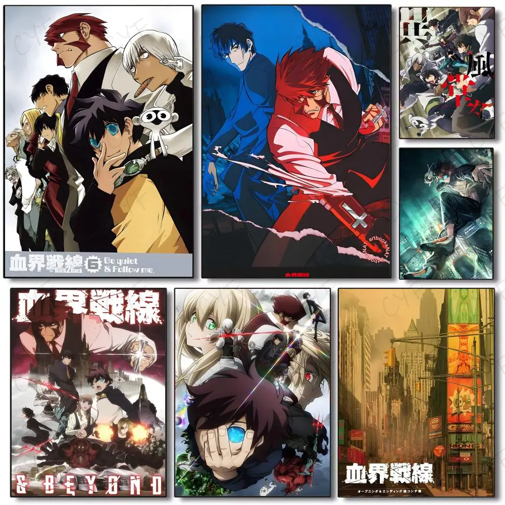 Anime Fantasy Blood Blockade Battlefront Poster Painting Wall Art Mural for Living Room Home Decor and Gifts