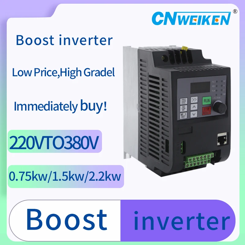 Imagem -02 - Controlador de Velocidade de Frequência Vfd Acionamento do Motor Inversor Monofásico Trifásico Variável 2.2kw 10a 220v ca