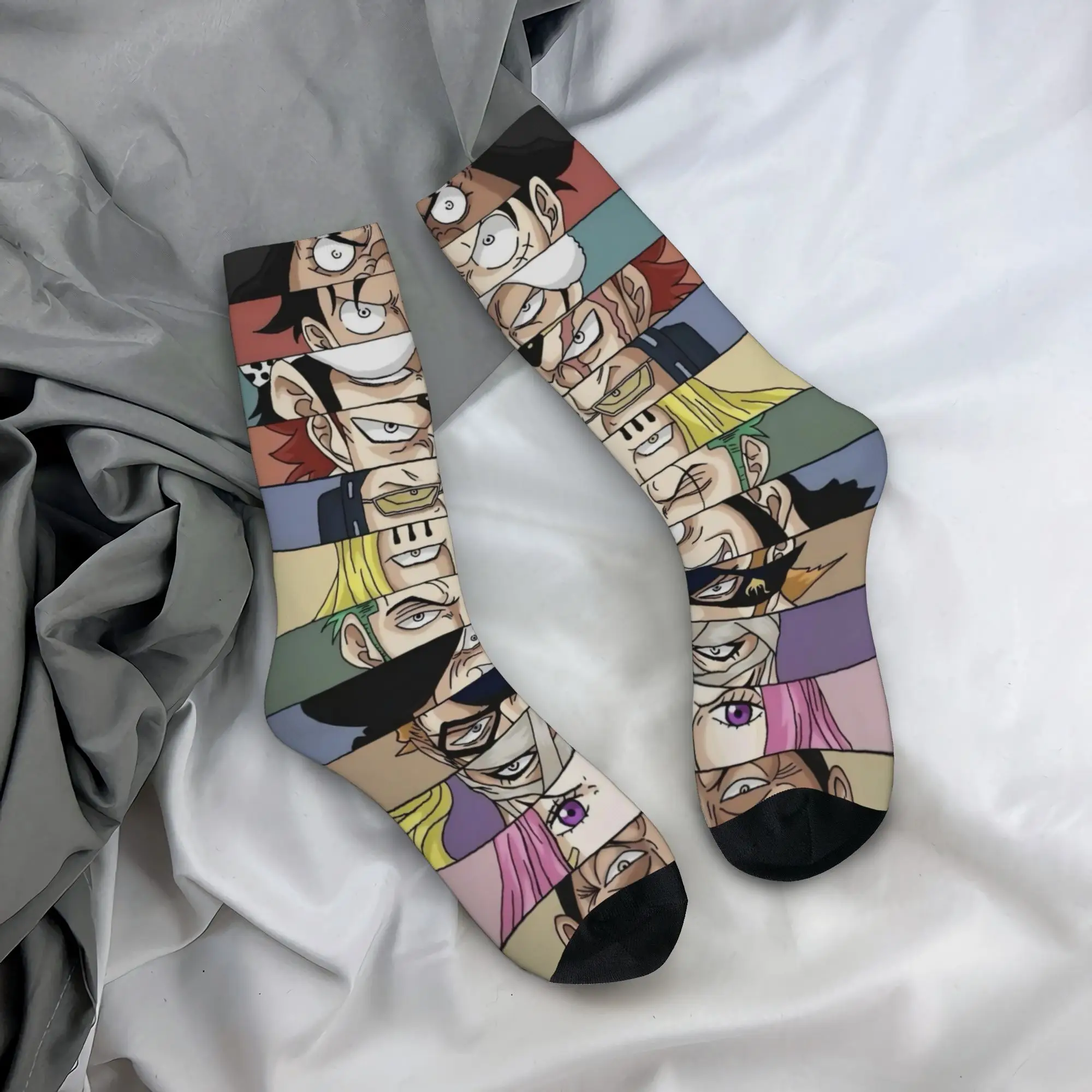 Funny Sock One Piece Worst Generation Vintage Seamless Pattern Printed Men Socks Novelty Men's Socks