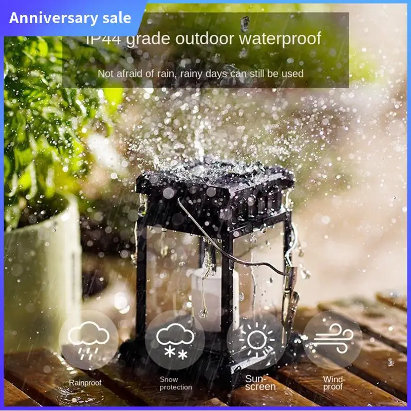 AD23-Solar Hanging Lantern Outdoor, Candle Effect Light, Garden Light Night Light Waterproof Pendant Light