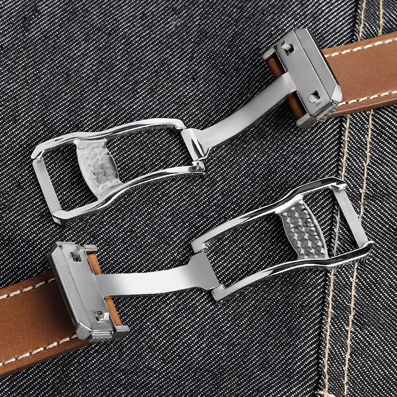 22mm Cowhide Watch Strap for Longines Pioneer Multi Time Zone L3.812 L3.82.4 Series Breitling Huawei GT3 GT4 46mm Men Wristband