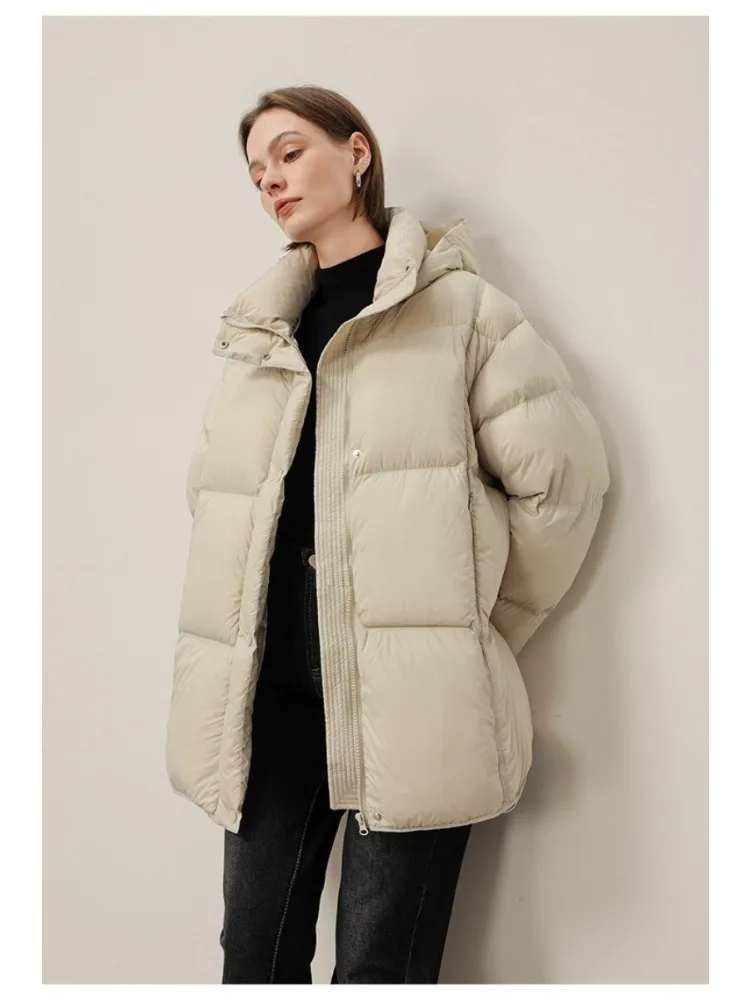 Manteau à Capuche en Coton pour Femme, Parka à Fermeture Éclair, Patchwork Chaud, Décontracté, Rembourré, Poches, Sweat Chic, Nouvelle Collection Automne Hiver