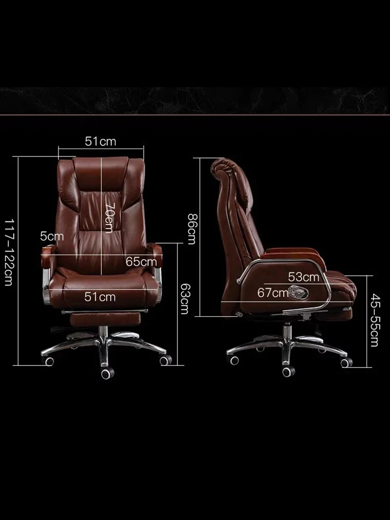 Luxurious Leather Office Chair Massage Comfort Recliner Home Boss Gaming Chair Work Work Sillas De Oficina Office Furniture