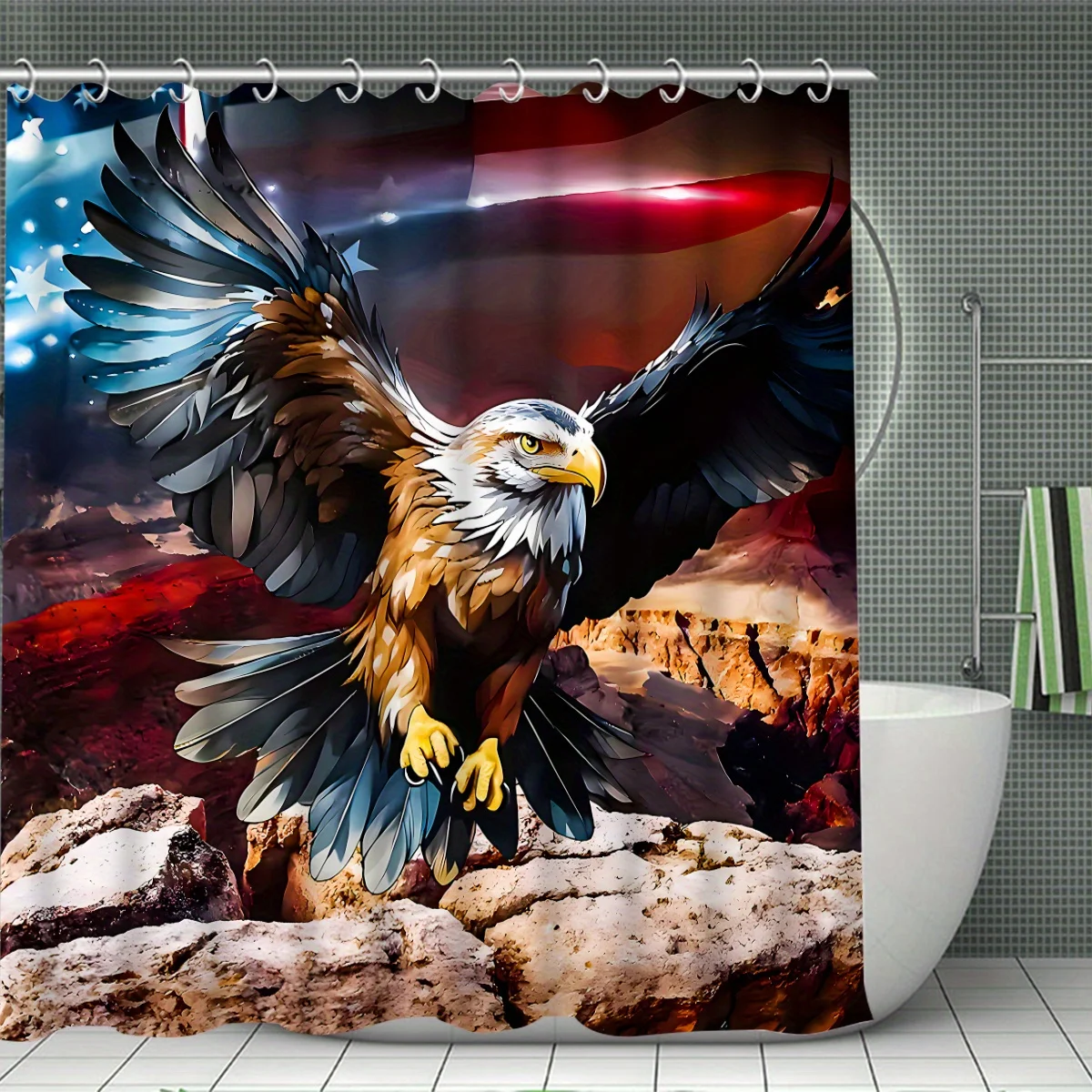 

4pcs Pink Diamond Eyelash Curtain Shower Curtain Decoration, Beautiful Housewarming Gift Modern Home Decoration, Waterproof Show