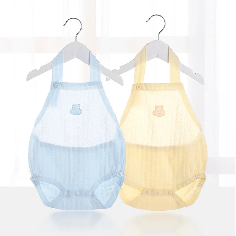 

Infant Boys Girls Rompers Summer Sleeveless Solid Color Romper Jumpsuit Newborn Summer Bodysuits Baby Clothing Girls Leotards