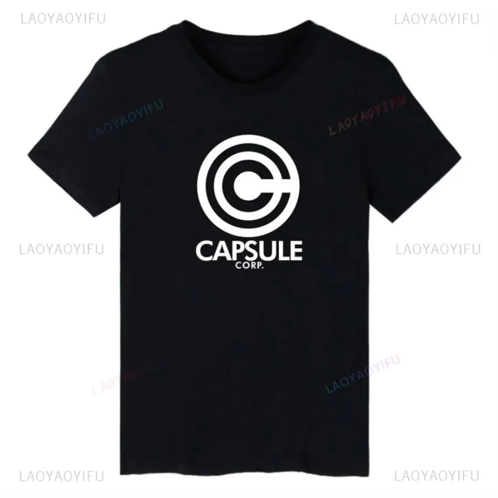 New Capsule Corp Logo Printed Men's and Women's Short Sleeve T-shirt Tees Breathable Cotton Casual Streetwear Tops Clothing