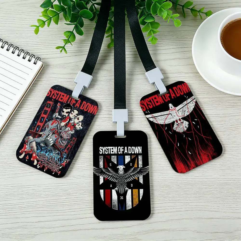 Band S-System of a Down Card Cover Bag Business Work Name Card Badge Holders Unisex Credit Card Business Bus ID Holder Case