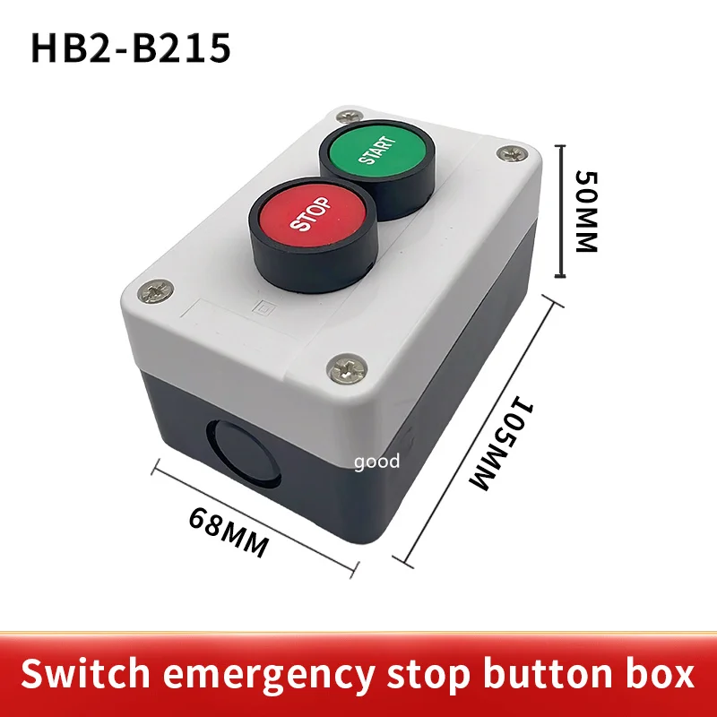 1PCS symbol indicating start stop self recovery waterproof button box switch emergency stop industrial handheld control bo