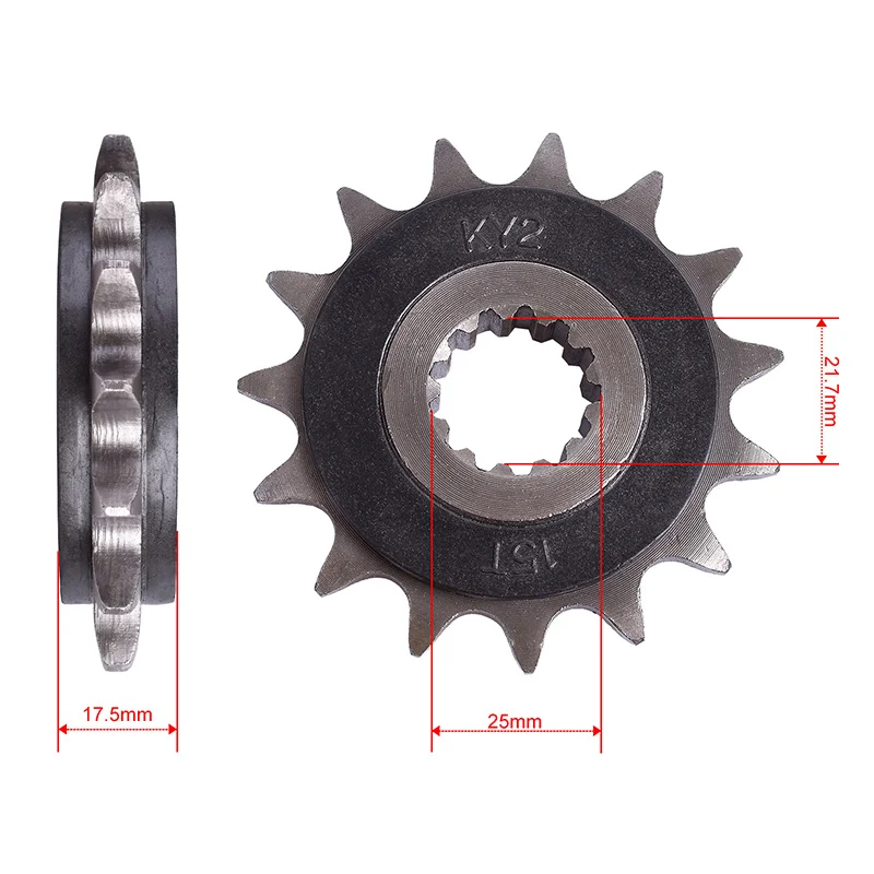 Motorcycle 525 Chain 15T Front 42T Rear Sprocket for Honda CB-1 CB400 F FK F2N F2R F2S F2T F2V Super NC31 15/42 Teeth Gear