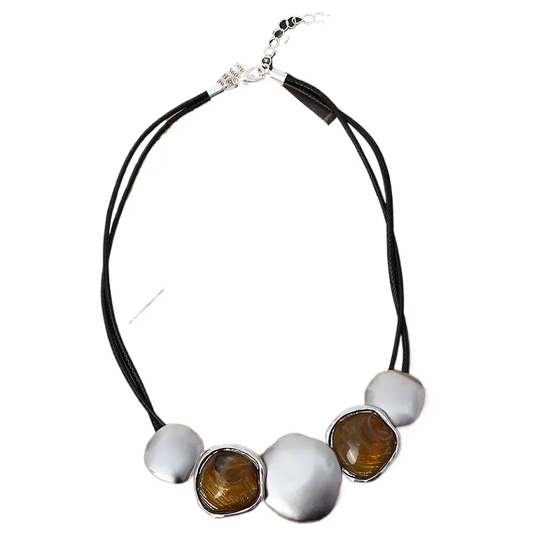 Geometrische Übertriebene Halsketten Legierung Damen Hochwertiges Gefühl Personalisierte Halskette Modeschmuck – Detail 1