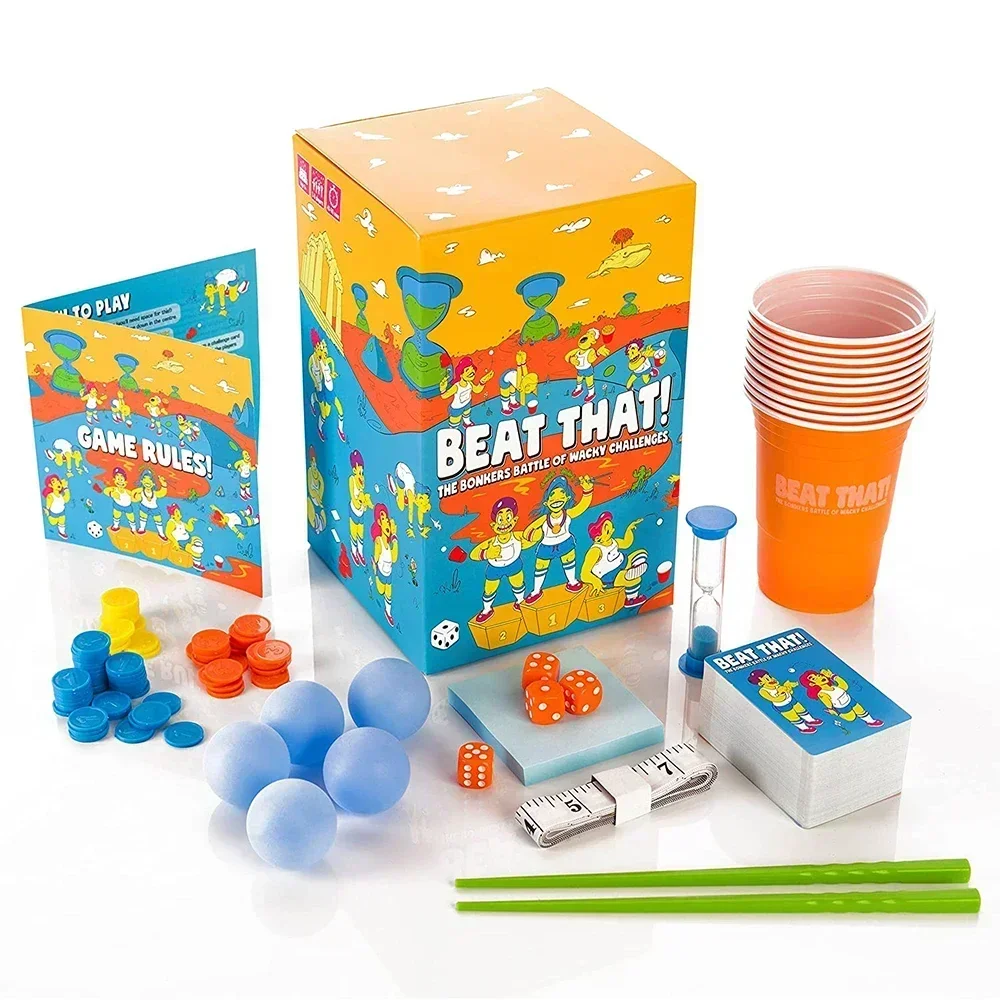 Beat That Game The Bonkers Battle of Wacky Challenges Family Party Game for Kids Adults Board Game Card Game Gift Toy Kid Table