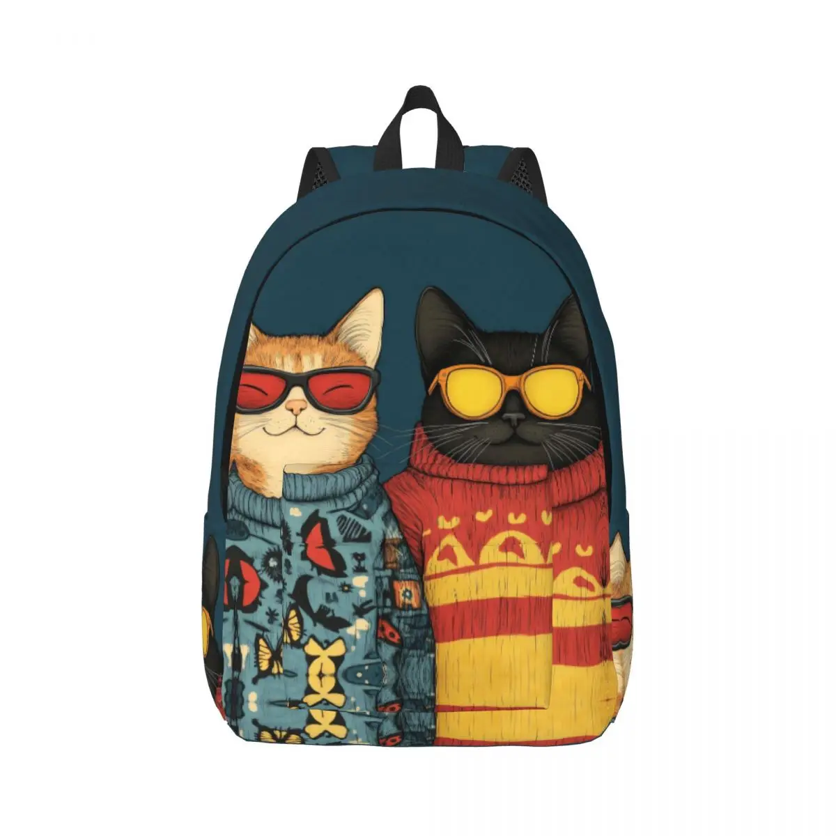 

Black Cat Large Capacity Backpack for Men Women Fashion High School Hiking Travel Daypack College Shoulder Bag Outdoor