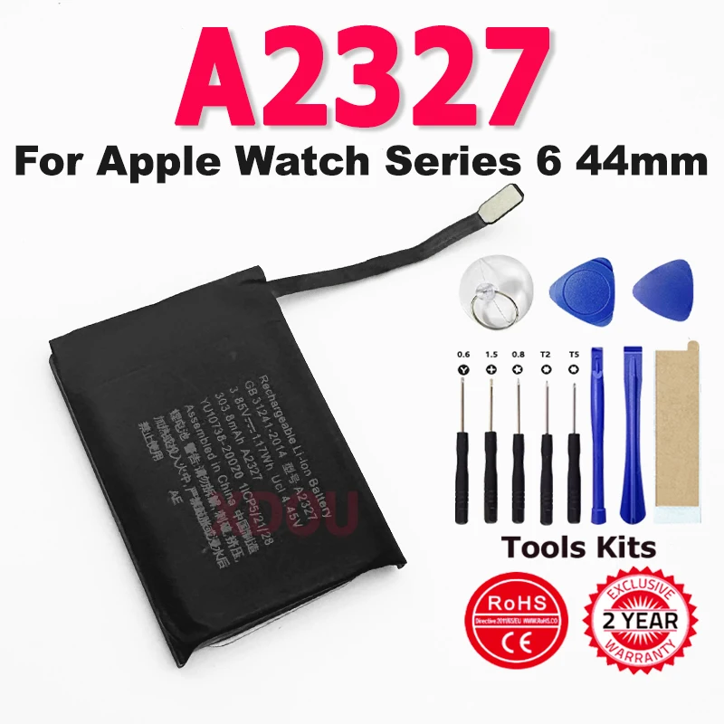 

303.8mAh Replacement Watch Battery A2327 For Apple Watch Series 6 44mm High Quality Watch Battery