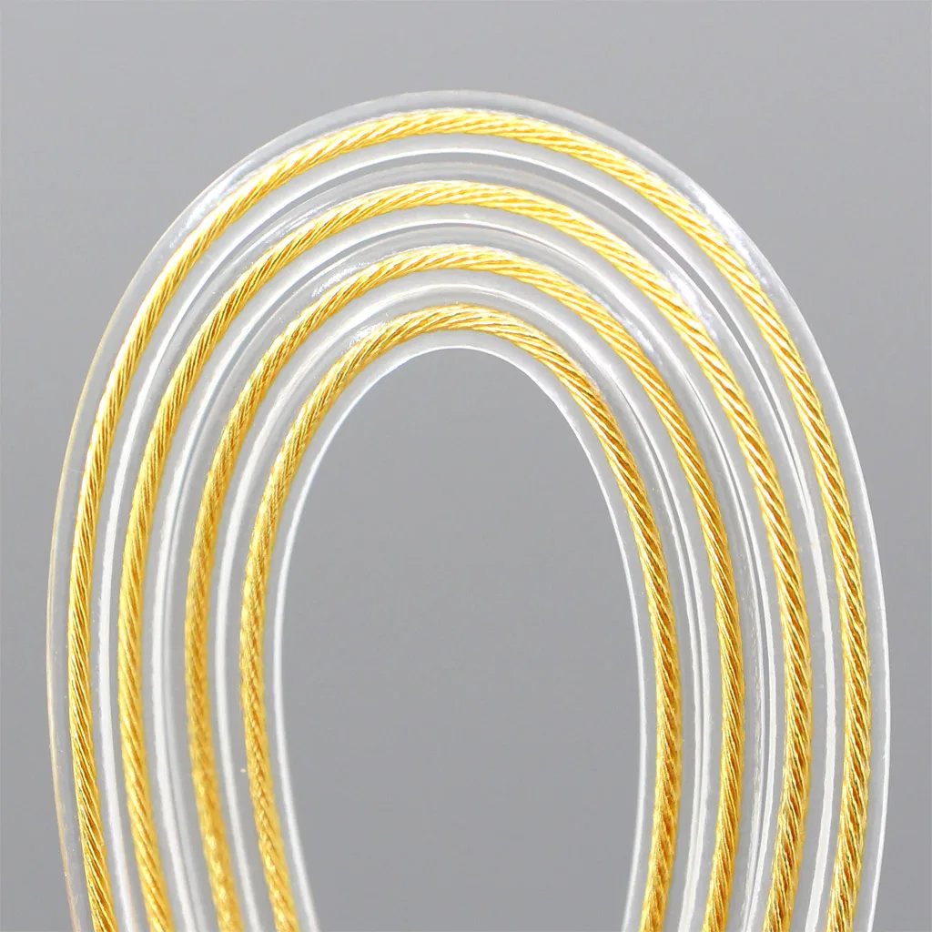 8 Core 99% 7n Pure Silver 24k Gold Plated Earphone Cable For Audeze LCD-3 LCD-2 LCD-X LCD-XC LCD-4z LCD-MX4 Headphone LN008436