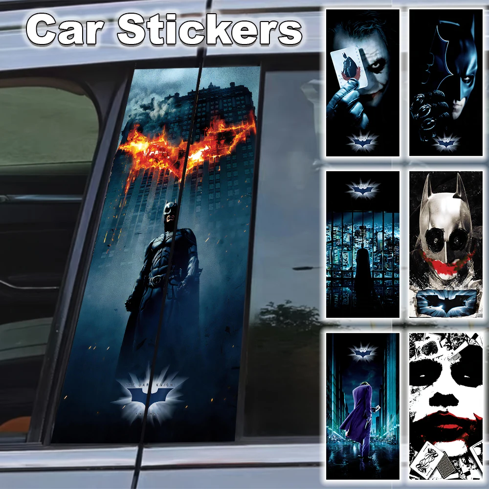 

DC Car B Pillar Sticker Decal Waterproof Peel Stick Scratch Resistant Anime Self-adhesive Poster JDM Accessorie Gift Batman