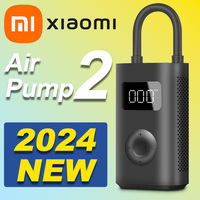 2024 Upgrade Xiaomi Mini Portable Air Pump 2 Mijia Electric Air Compressor Inflator Treasure Type-C Multitool for Automotive Car