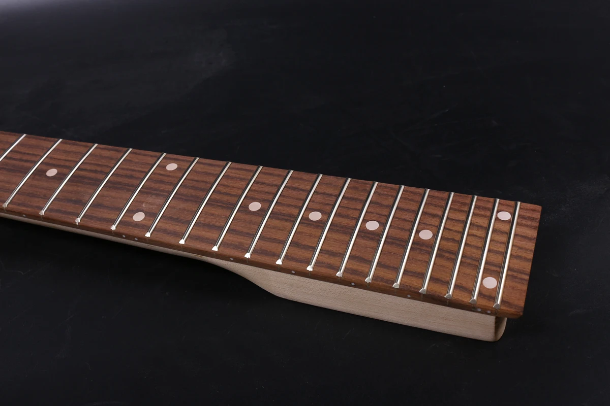 7 string Unfinished 24fret 25.5 inch  Electric Guitar Neck Lock Nut Replacement maple +Rosewood fretboard Hand-made