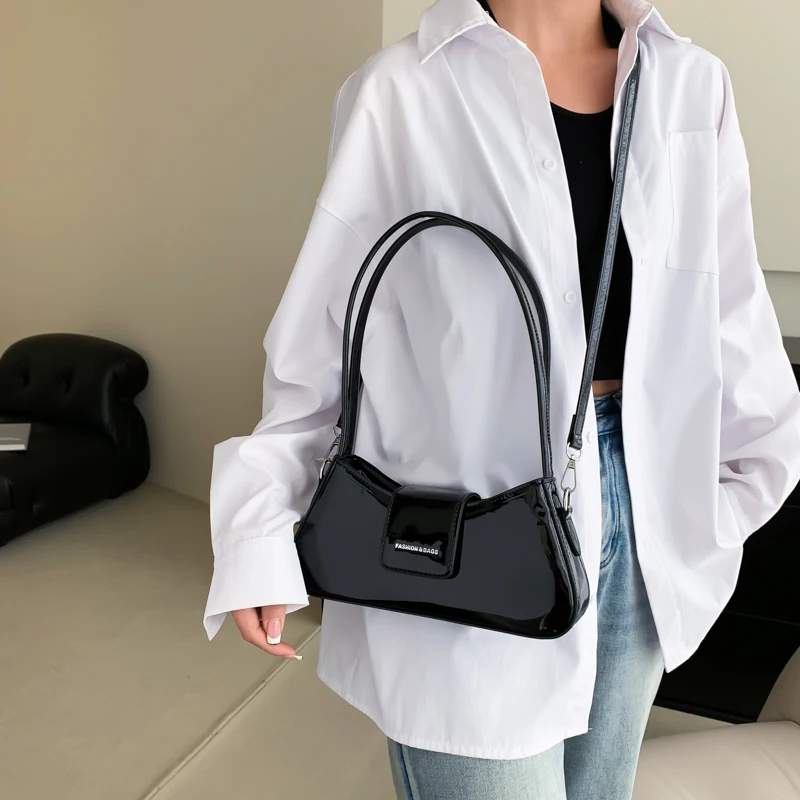 Small Pink Shoulder Bags for Women 2023 Spring Designer Silver Fashion Handbags Trend Leather Underarm Ladies Solid Color Gold