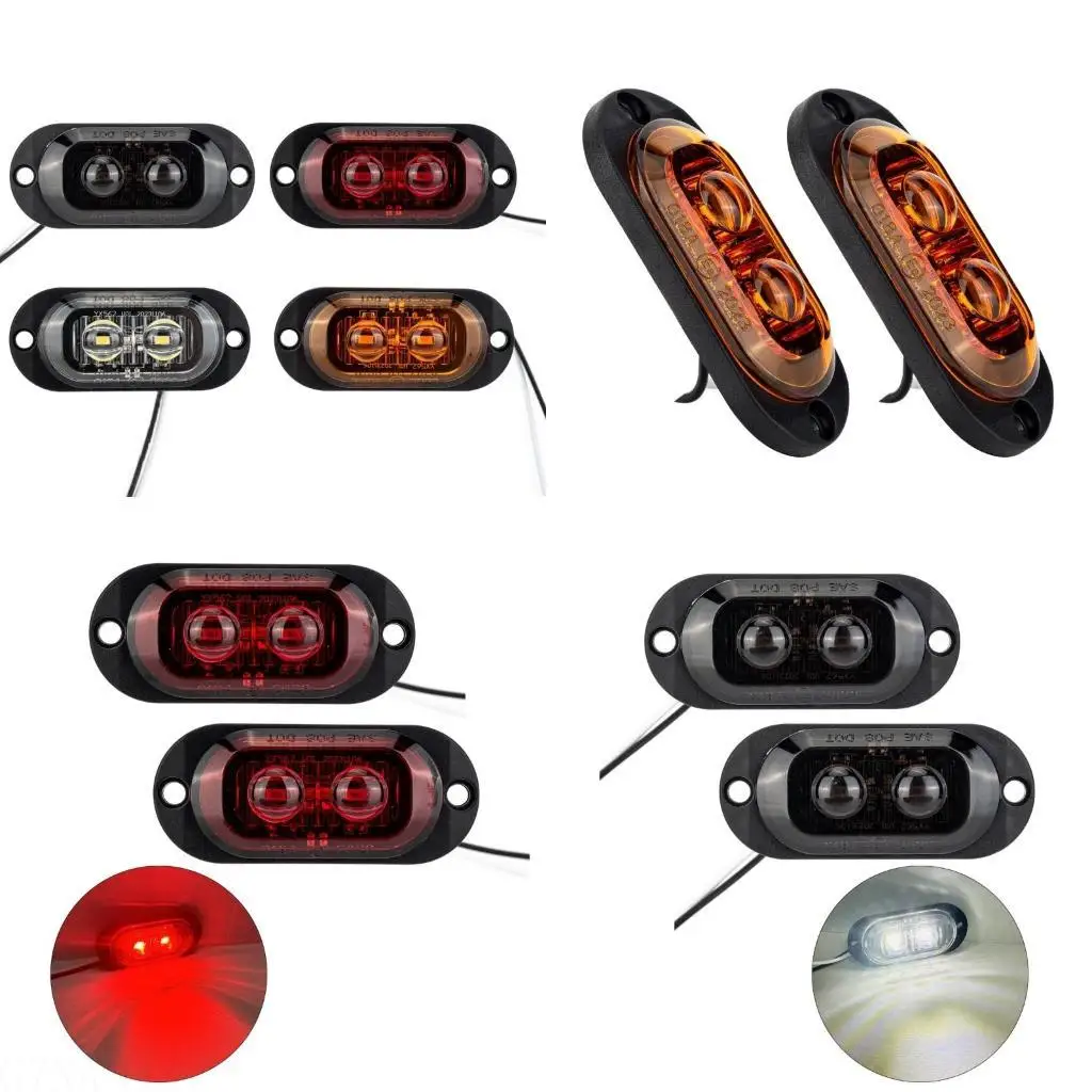 

G7NA 2 Led Truck Trailer Light Front Rear Side Clearance Lamp Waterproof Sealed Surfaces Mounted LED Marker Light