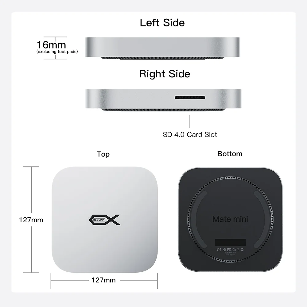 2025 Beelink Mate Mini Station Version vitesse/capacité Thunderbolt5 pour Mac Mini PC SER9 SER8 SER5 Max ordinateur de jeu EX Pro