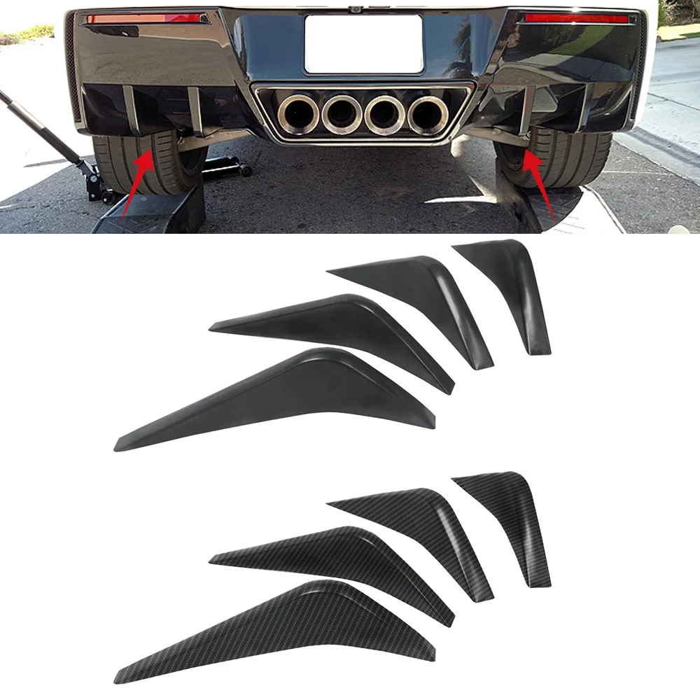 Car Rear Bumper Air Diffuser Fin Spoiler for Chevrolet Corvette C7 2014-2019