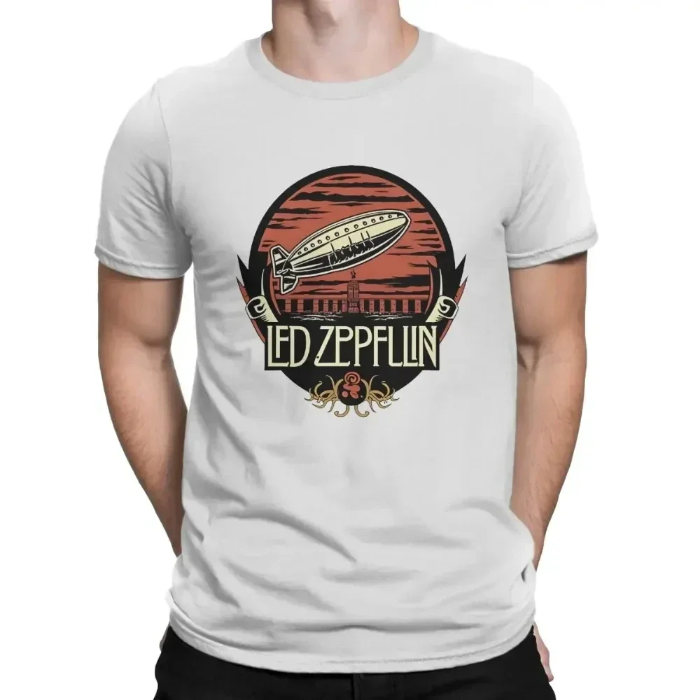 LE Led Band Zeppelin Printed Men's T-shirt Zep's Timeless Echo Ensemble Unique Short Sleeve High Quality Men's Clothes