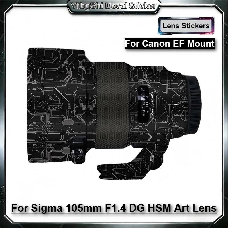 

Защитная наклейка-пленка для объектива Sigma 105mm F1.4 DG HSM Art для Canon EF Mount, защита корпуса от царапин