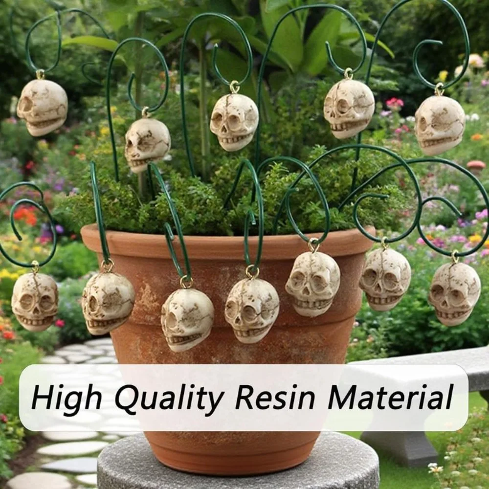 12Pcs Skull Heads, Plant Skull Heads Skull Decorations for Potted Plants Funny Decor for Garden Lawn Terrace Planter Flower Pot