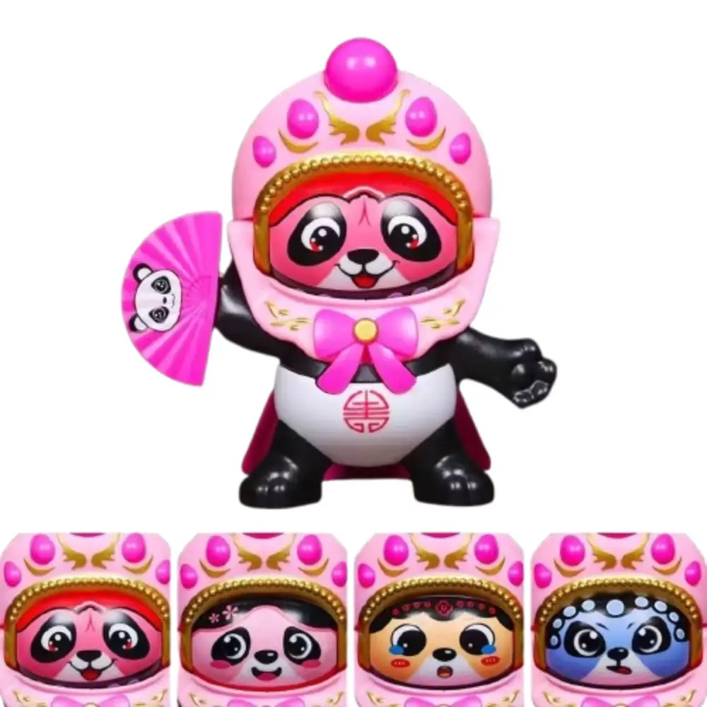 Face Change Sichuan Face Changing Doll Plastics Chinese Style Face Changing Panda Doll 4 Facial Sichuan Opera Face Changing Toy