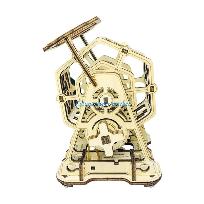 

090B Engaging DIY Assembly Spining Wheel Set Creative Large Gears to Build for Teens Learning and Fun Construction