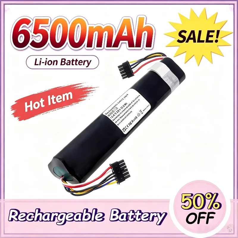 14.4V 5200 to 12800mAh Replacement Battery for Neato D3 D4 D5 D6 D7 Robot Vacuum 18650 Li ion